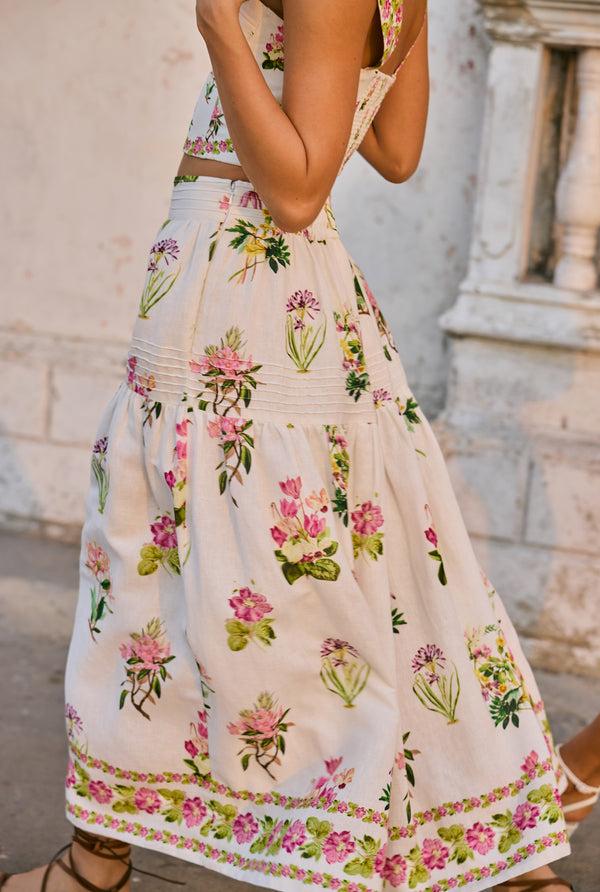 Hemant & Nandita Taha Midi Skirt