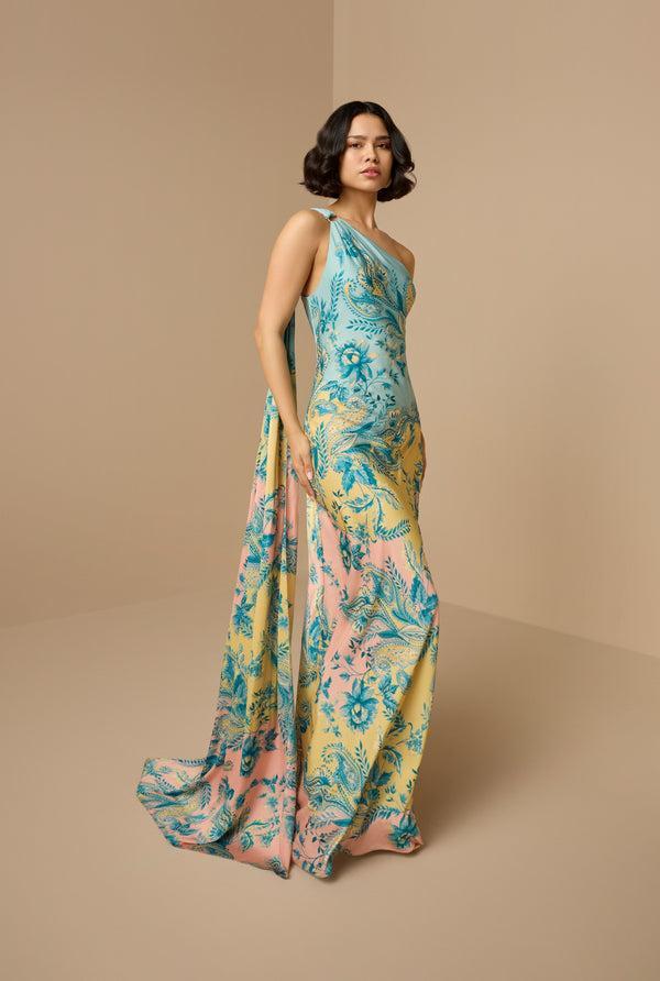 Hemant & Nandita Wani One Shoulder Dress