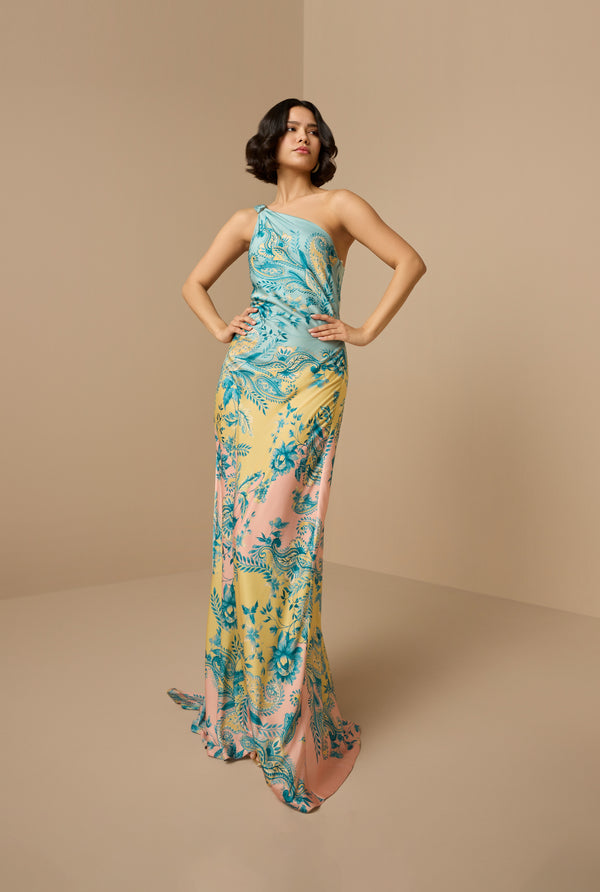 Hemant & Nandita Wani One Shoulder Dress