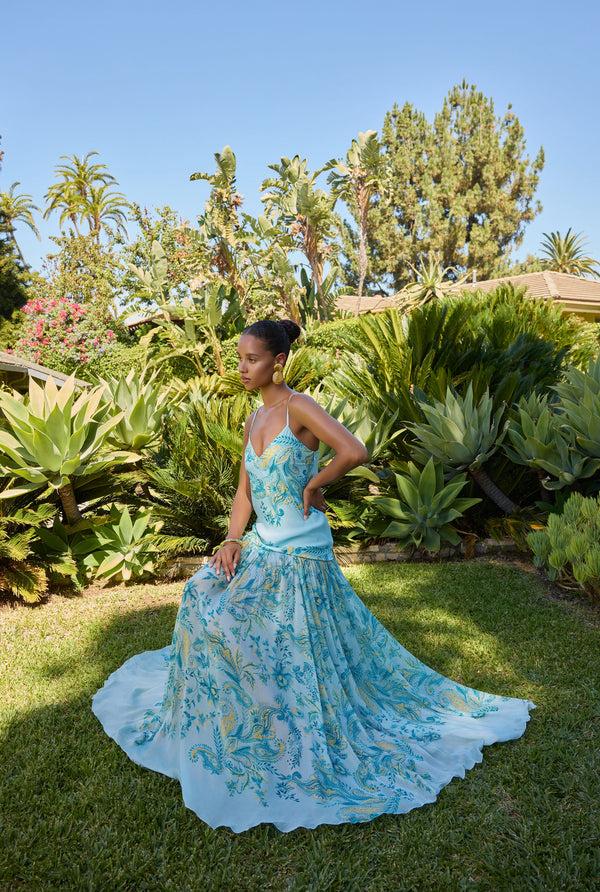 Hemant & Nandita Wani Strappy Long Dress