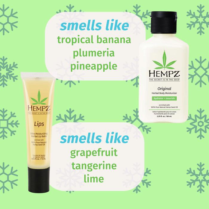 Hempz Couture All Is Bright Moisturizing Lotion & Lip Balm Gift Set