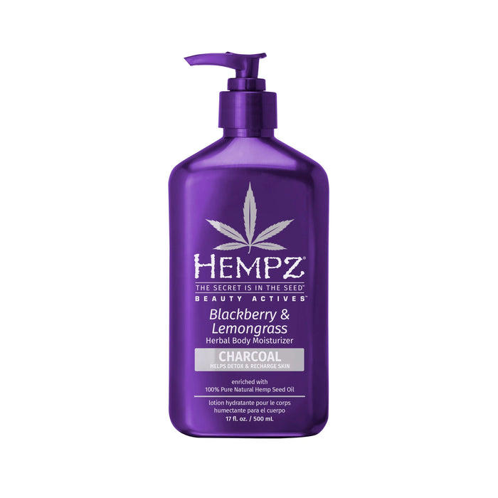 hempz couture Beauty Actives Blackberry & Lemongrass Herbal Body Moisturizer with Detoxifying Charcoal