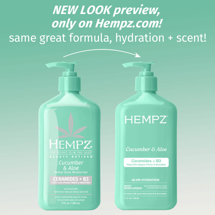 Hempz Couture Beauty Actives Cucumber & Aloe Body Moisturizer With Ceramides + B3