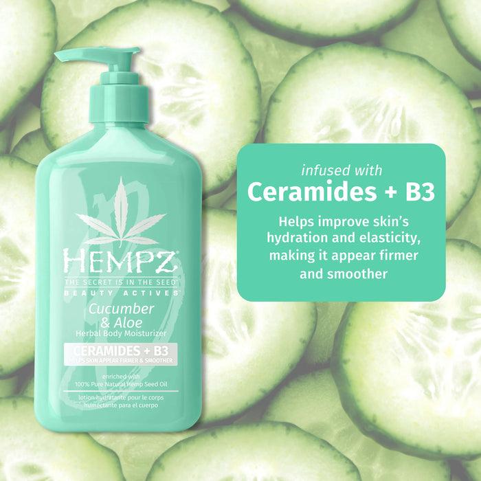 Hempz Couture Beauty Actives Cucumber & Aloe Body Moisturizer With Ceramides + B3