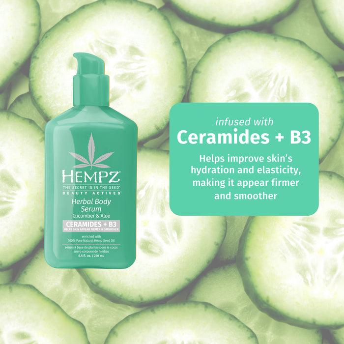 Hempz Couture Beauty Actives Cucumber & Aloe Herbal Body Serum With Ceramides & B3