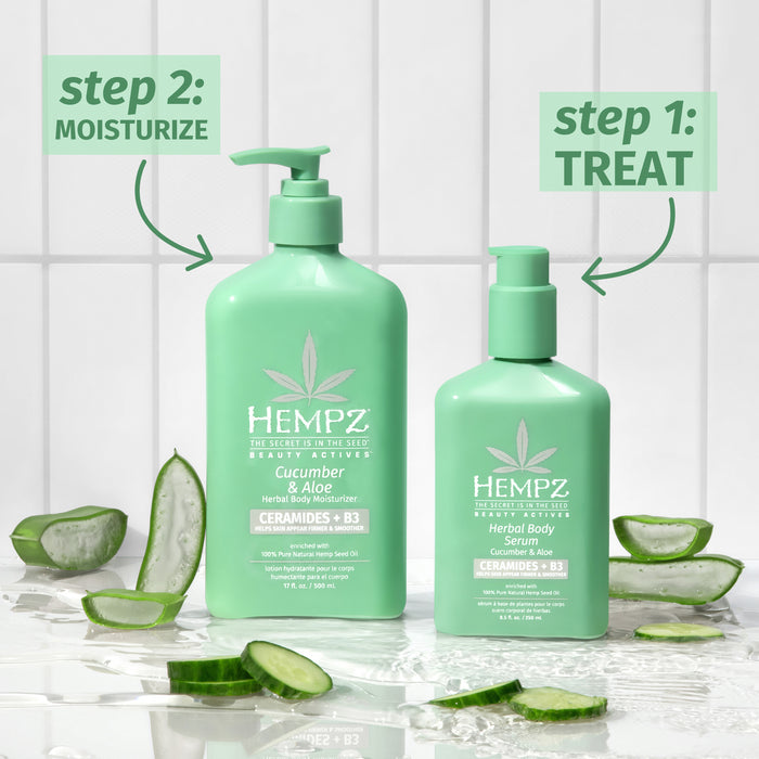 Hempz Couture Beauty Actives Cucumber & Aloe Herbal Body Serum With Ceramides & B3