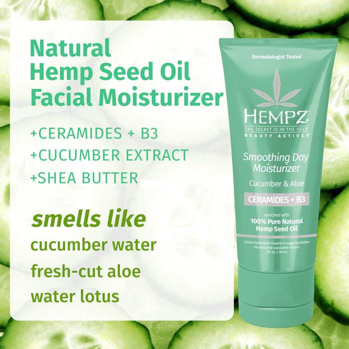 Hempz Couture Beauty Actives Cucumber & Aloe Smoothing Day Facial Moisturizer With Ceramides + B3