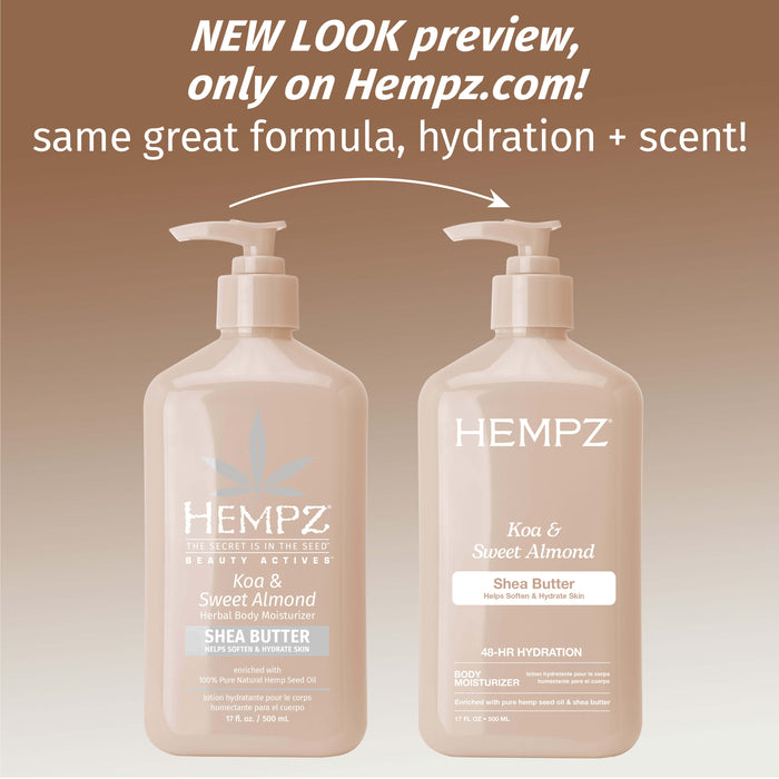 Hempz Couture Beauty Actives Koa & Sweet Almond Smoothing Body Moisturizer With Shea Butter