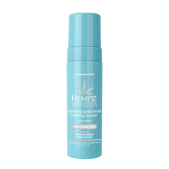 hempz couture Beauty Actives Ocean Breeze Gentle Facial Foaming Cleanser with Hyaluronic Acid