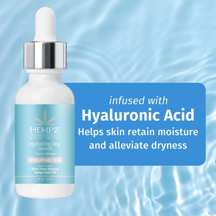 Hempz Couture Beauty Actives Ocean Breeze Hydrating Day Facial Serum With Hyaluronic Acid