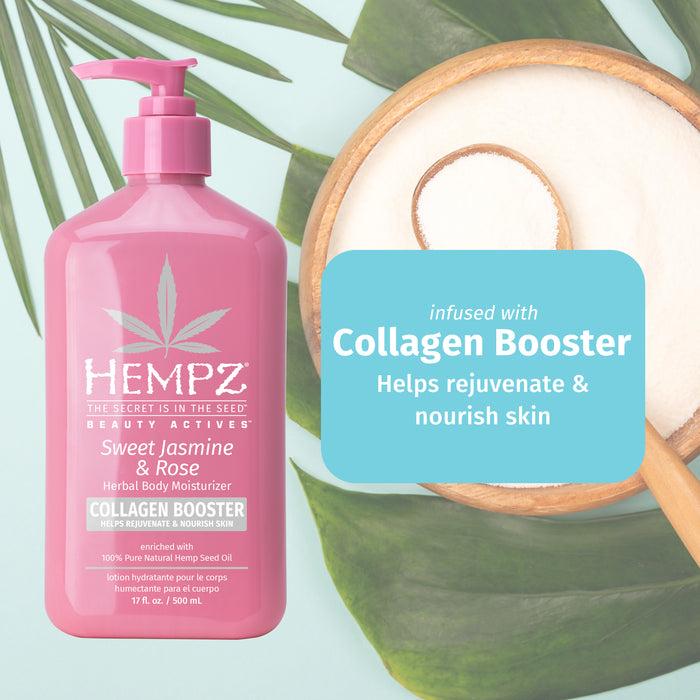 Hempz Couture Beauty Actives Sweet Jasmine & Rose Body Moisturizer With Collagen Booster