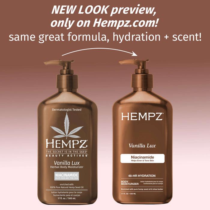 Hempz Couture Beauty Actives Vanilla Lux Body Moisturizer With Niacinamide