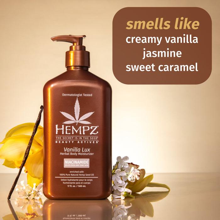 Hempz Couture Beauty Actives Vanilla Lux Body Moisturizer With Niacinamide