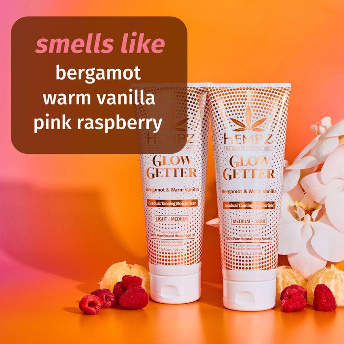 Hempz Couture Glow Getter Daily Gradual Tanning Moisturizer With Shimmer Medium-Dark