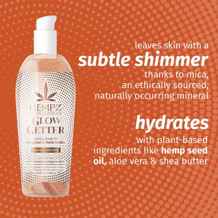 Hempz Couture Glow Getter Herbal Body Oil With Shimmer