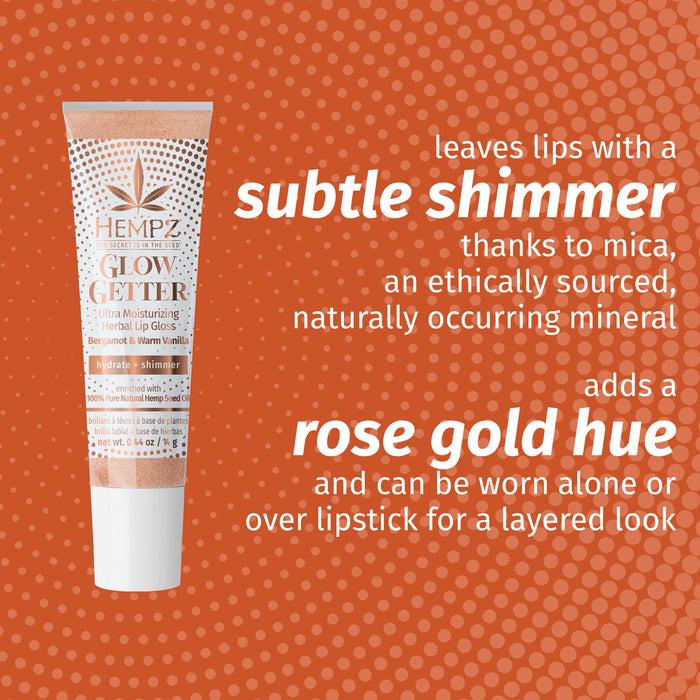 Hempz Couture Glow Getter Herbal Lip Gloss With Shimmer