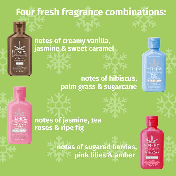 Hempz Couture Mini Indulgence Beauty Actives Moisturizing Lotion Gift Set