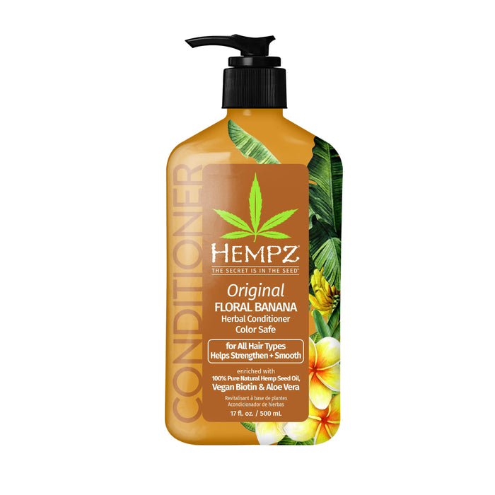hempz couture Original Floral Banana Herbal Conditioner with Vegan Biotin & Aloe Vera for All Hair Types