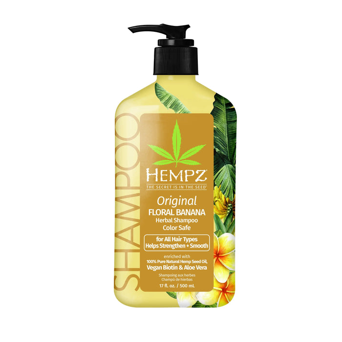 hempz couture Original Floral Banana Herbal Shampoo with Vegan Biotin & Aloe Vera for All Hair Types