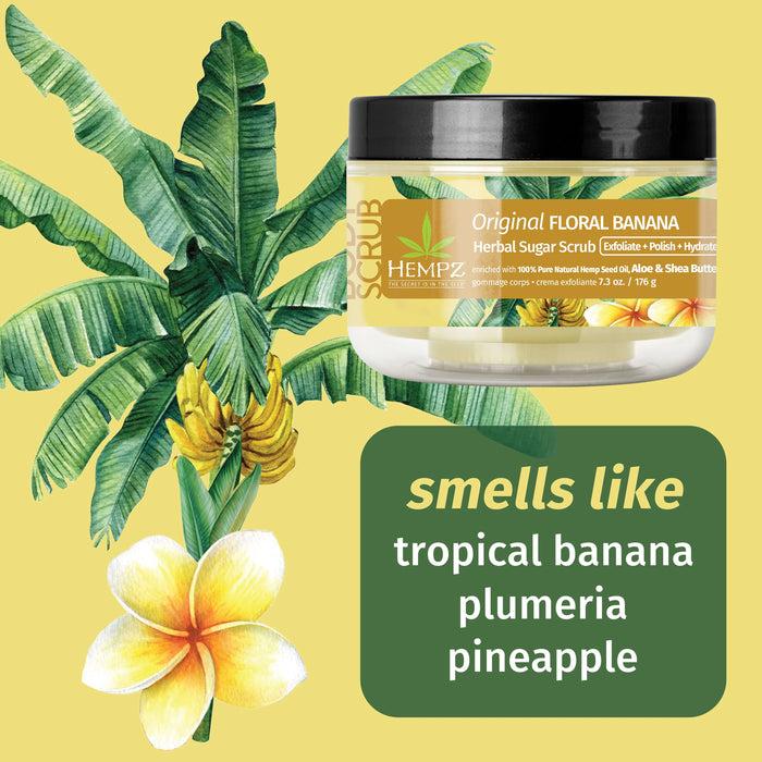Hempz Couture Original Floral Banana Herbal Sugar Scrub