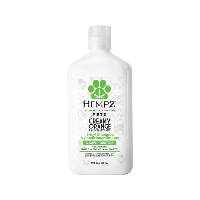 hempz couture Petz Creamy Orange & Red Raspberry 2-in-1 Herbal Shampoo & Conditioner for Cats
