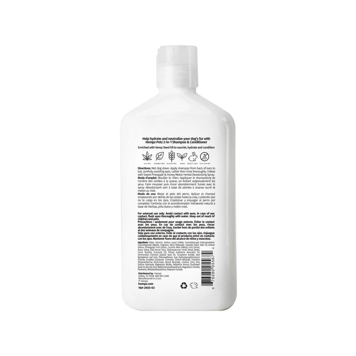 Hempz Couture Petz Sweet Pineapple & Honey Melon 2 In 1 Herbal Shampoo & Conditioner