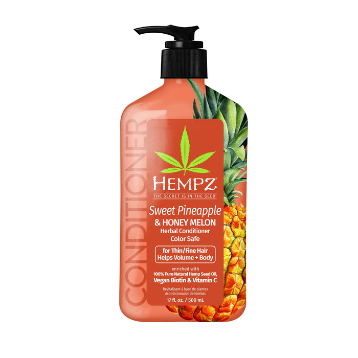 hempz couture Sweet Pineapple & Honey Melon Herbal Conditioner with Vegan Biotin & Vitamin C for Thin/Fine Hair