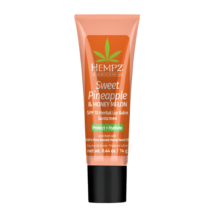 hempz couture Sweet Pineapple & Honey Melon Herbal Lip Balm with SPF 15 hempz couture Sweet Pineapple & Honey Melon Herbal Lip Balm with SPF 15