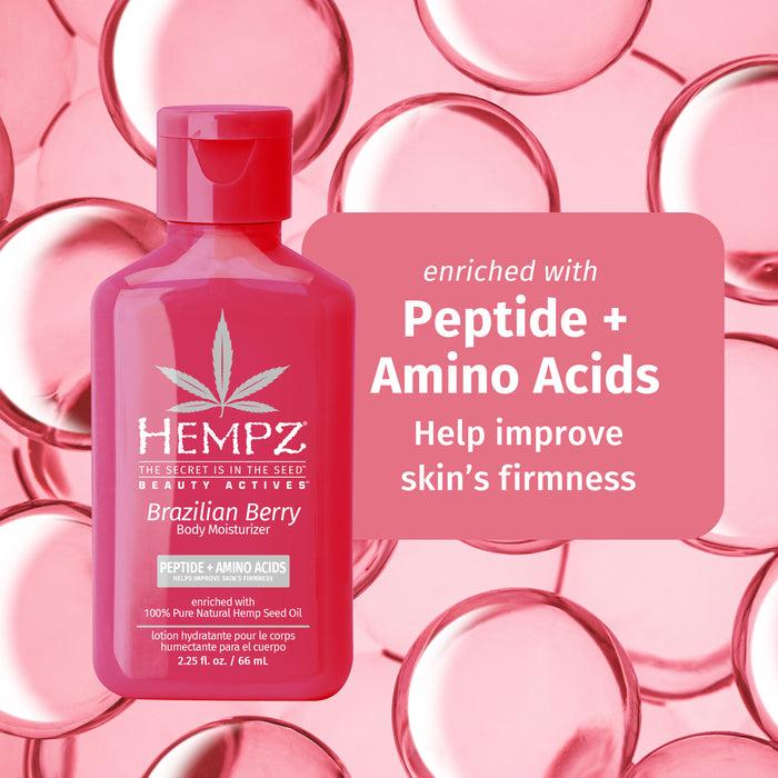 Hempz Couture Travel-Size Beauty Actives Brazilian Berry Herbal Body Moisturizer With Peptides + Amino Acids
