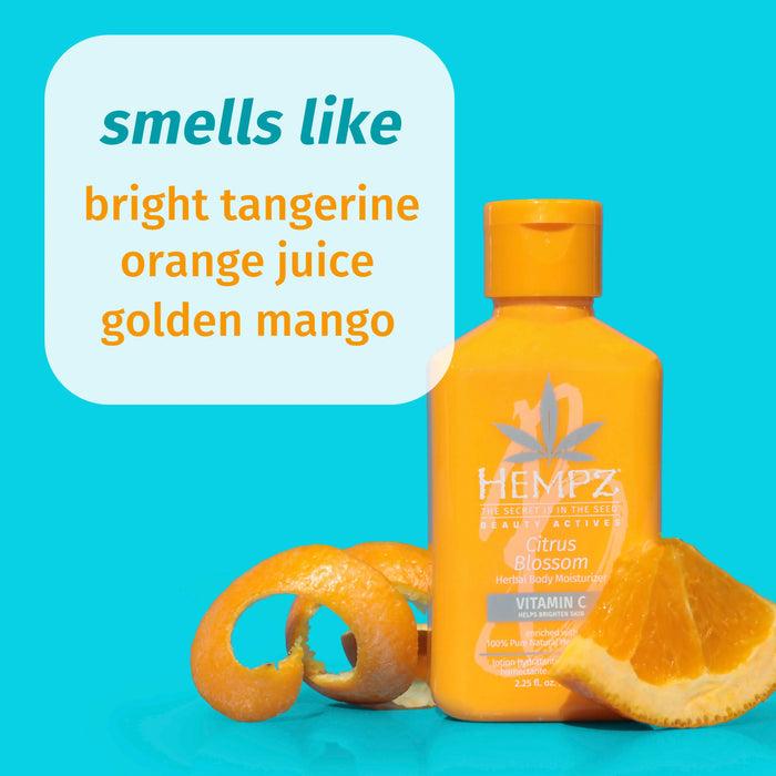 Hempz Couture Travel-Size Beauty Actives Citrus Blossom Herbal Body Moisturizer With Brightening Vitamin C