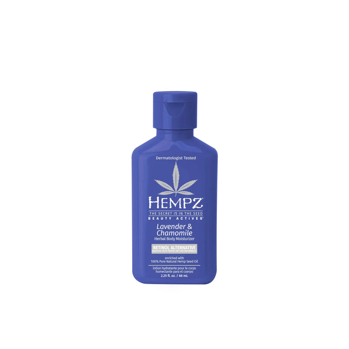 hempz couture Travel-Size Beauty Actives Lavender & Chamomile Herbal Body Moisturizer with Retinol Alternative