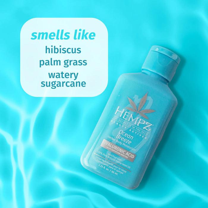 Hempz Couture Travel-Size Beauty Actives Ocean Breeze Herbal Body Moisturizer With Hyaluronic Acid