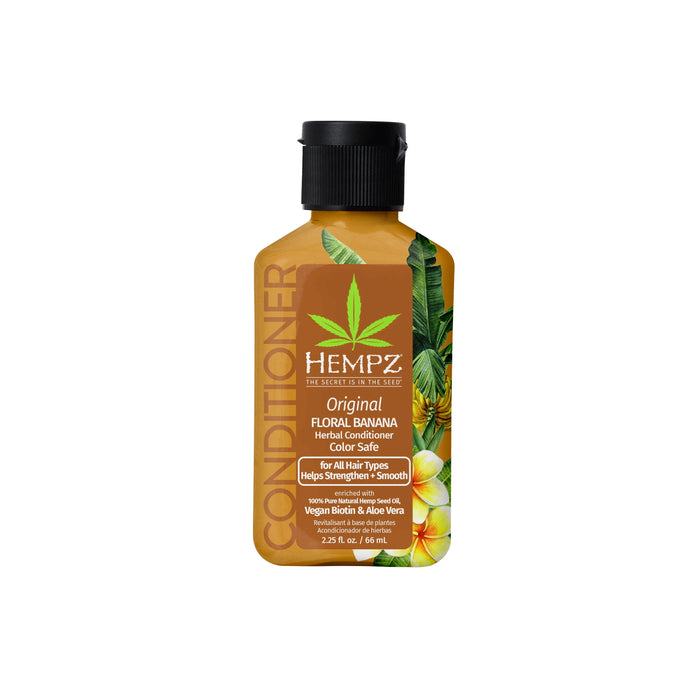 hempz couture Travel-Size Original Floral Banana Herbal Conditioner with Vegan Biotin & Aloe Vera for All Hair Types