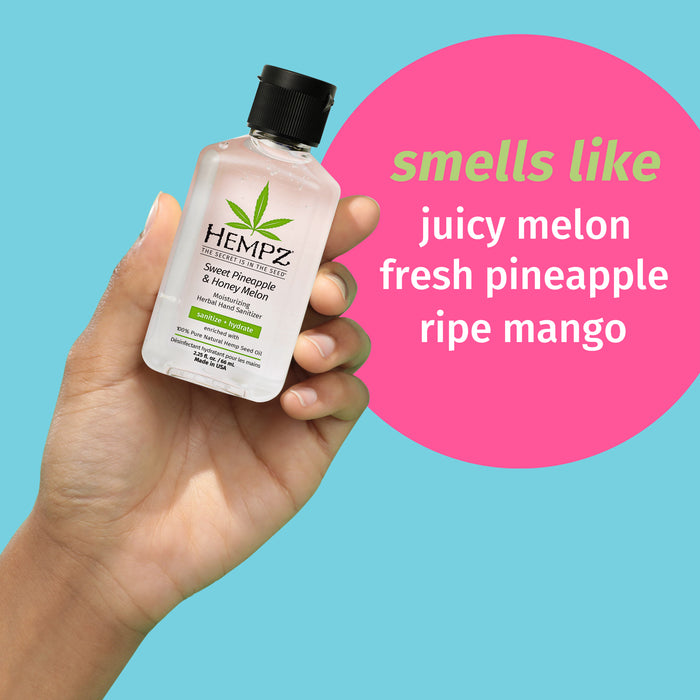 Hempz Couture Travel-Size Sweet Pineapple & Honey Melon Moisturizing Herbal Hand Sanitizer