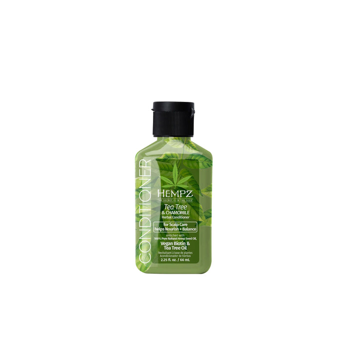 hempz couture Travel-Size Tea Tree & Chamomile Herbal Conditioner with Vegan Biotin & Tea Tree Oil for Scalp Care