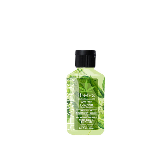 hempz couture Travel-Size Tea Tree & Chamomile Herbal Shampoo with Vegan Biotin & Tea Tree Oil for Scalp Care