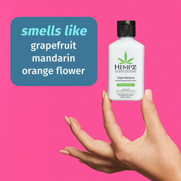Hempz Couture Travel-Size Triple Moisture Herbal Whipped Body Creme