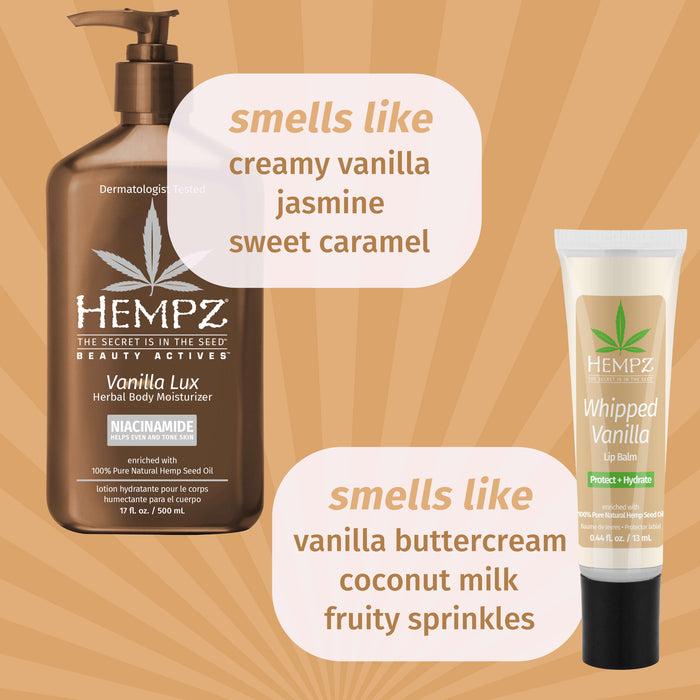 Hempz Couture Winter Hydration Vanilla Lotion & Lip Balm Gift Set