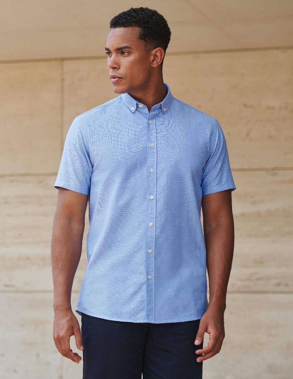 Henbury H517R MEN’S MODERN S/S OXFORD SHIRT – REGULAR FIT