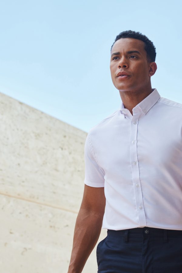 Henbury H517S MEN’S MODERN S/S OXFORD SHIRT – SLIM FIT