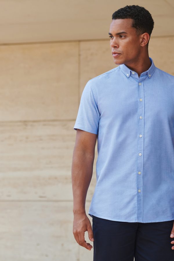 henbury H517S MEN’S MODERN S/S OXFORD SHIRT – SLIM FIT