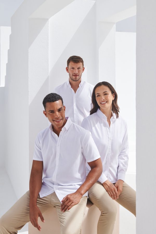 Henbury H582 MEN’S LONG SLEEVED ‘COTTON FEEL’ COOLPLUS SHIRT
