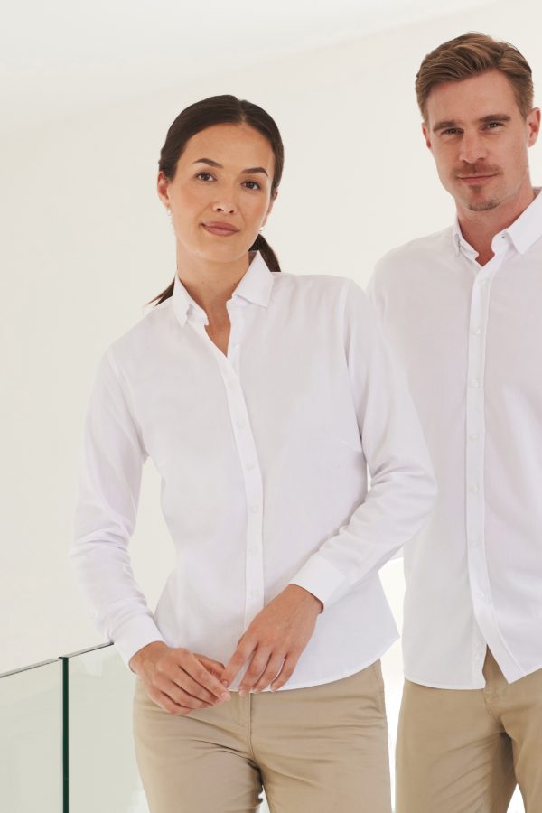 Henbury H583 LADIES’ LONG SLEEVED ‘COTTON FEEL’ COOLPLUS SHIRT