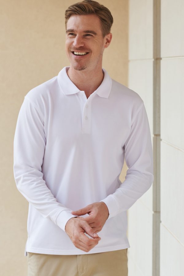 Henbury H478 UNISEX L/S POLO SHIRT
