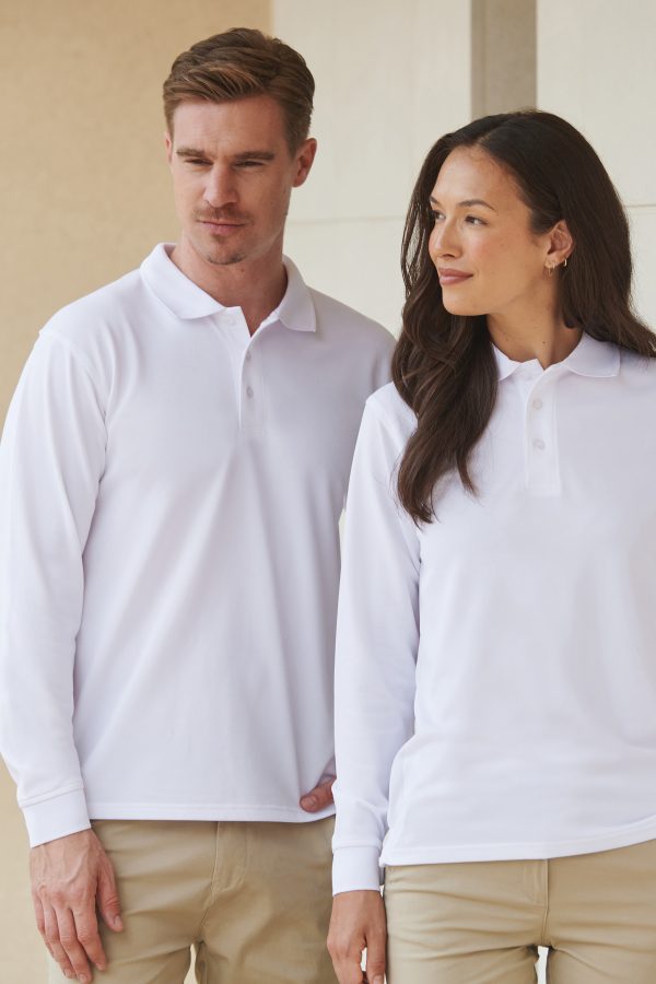 henbury H478 UNISEX L/S POLO SHIRT