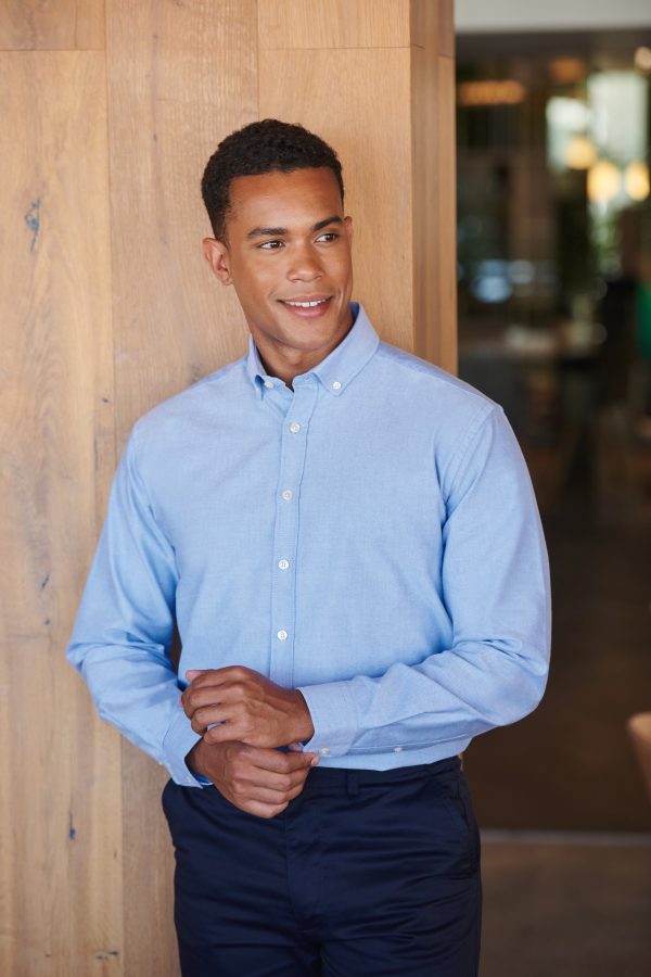 Henbury H512C MEN’S MODERN L/S OXFORD – CLASSIC FIT