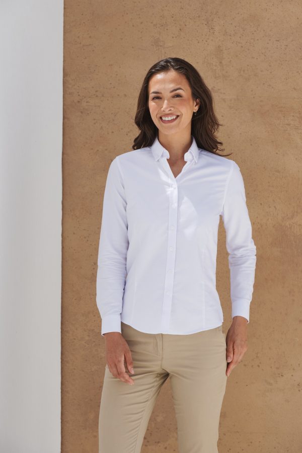 henbury H513 LADIES’ MODERN L/S OXFORD – REGULAR FIT