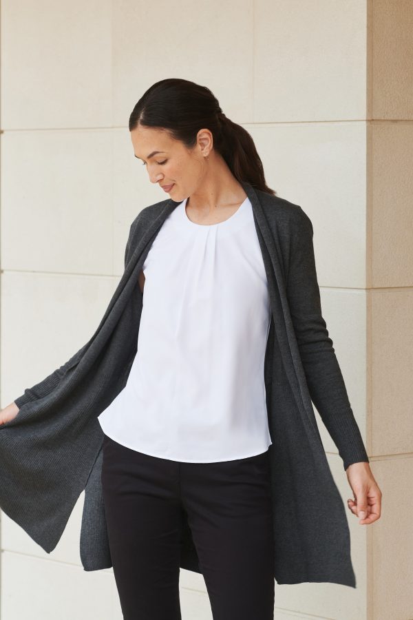 Henbury H719 LADIES’ LONGLINE OPEN CARDIGAN