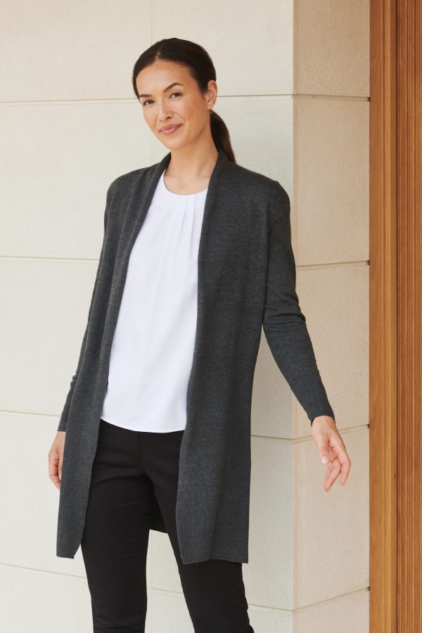 henbury H719 LADIES’ LONGLINE OPEN CARDIGAN