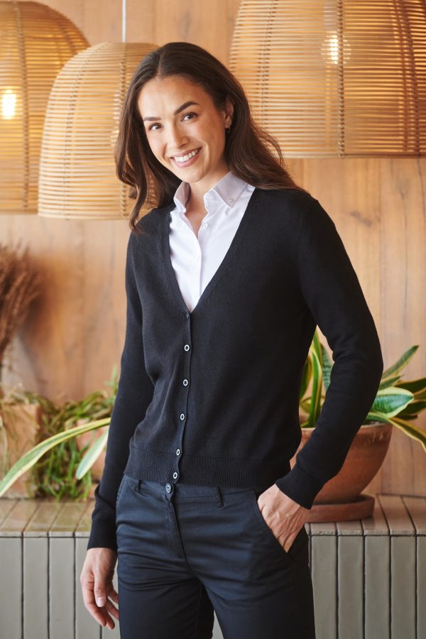 henbury H726 LADIES’ V NECK CARDIGAN